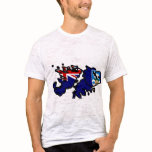 Falkland Islands Flag Map full size Tshirts