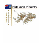 Falkland Islands Flag + Map T-Shirt