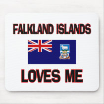Falkland Islands Loves Me mousepads by flagshirt Falkland Islands Loves Me mousepads