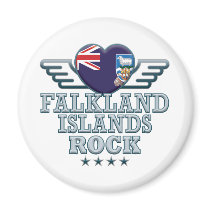 Falkland Islands Rock v2 Refrigerator Magnets