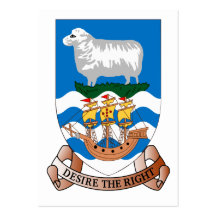 Falklands Sheep Ship Sea Flag Business Card