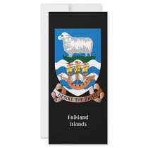 Falklands Sheep Ship Sea Flag Rack card
