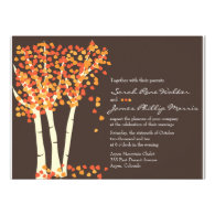 Fall Aspen Tree Wedding Invitation