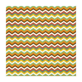 Fall Autumn Colors Chevron Zigzag Striped Pattern Gallery Wrap Canvas