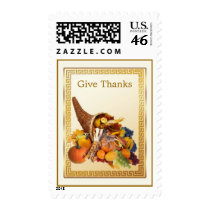 Fall Autumn Cornucopia Thanksgiving Postage