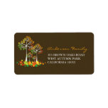 Fall Autumn Family Tree Thanksgiving Address Label