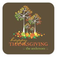 Fall / Autumn Family Tree Thanksgiving Sticker