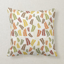 Fall Autumn Harvest Branches Leaves Twigs Pattern Pillow