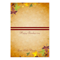 Fall Autumn Harvest Thanksgiving Table Placecard Business Card Templates