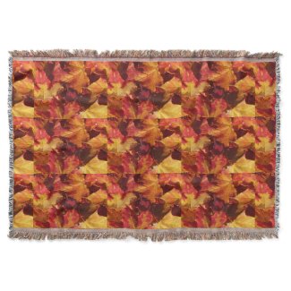 Fall Autumn Leaves Throw Blanket