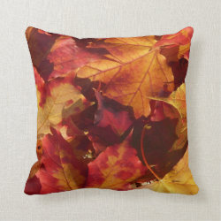 Fall Autumn Leaves Throw Pillow