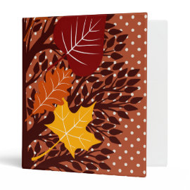 Fall Autumn Leaves Tree November Harvest Vinyl Binders