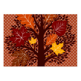 Fall Autumn Leaves Tree November Harvest Business Card Template