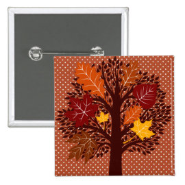 Fall Autumn Leaves Tree November Harvest Buttons