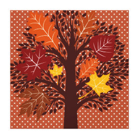 Fall Autumn Leaves Tree November Harvest Stretched Canvas Print