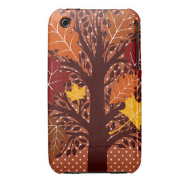 Fall Autumn Leaves Tree November Harvest iPhone 3 Case