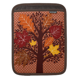 Fall Autumn Leaves Tree November Harvest Sleeve For iPads