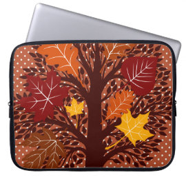Fall Autumn Leaves Tree November Harvest Laptop Computer Sleeves