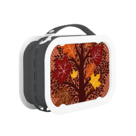 Fall Autumn Leaves Tree November Harvest Lunch Box