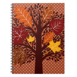 Fall Autumn Leaves Tree November Harvest Notebook