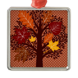 Fall Autumn Leaves Tree November Harvest Ornament