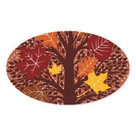 Fall Autumn Leaves Tree November Harvest Sticker