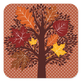 Fall Autumn Leaves Tree November Harvest Sticker