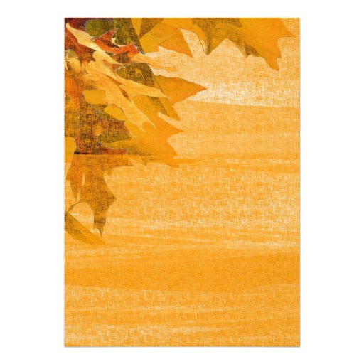 Fall Autumn Leaves Wedding Invitation