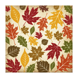 Fall Autumn Leaves Wrapped Canvas Wall Art Canvas Print
