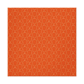 Fall Autumn Orange Acorn Nuts Outline Pattern Gallery Wrap Canvas