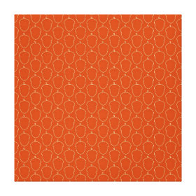 Fall Autumn Orange Acorn Nuts Outline Pattern Stretched Canvas Print