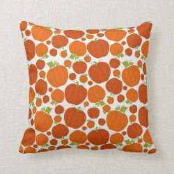 Fall Autumn Orange Pumpkins Pattern Pillows