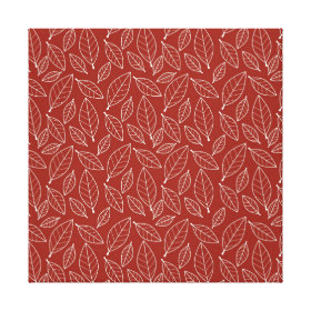 Fall Autumn Red Leaf Leaves Pattern Gallery Wrapped Canvas