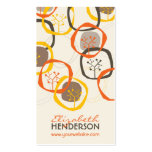 Fall Autumn Tree Rings Nature Woodland Country Mod Business Card