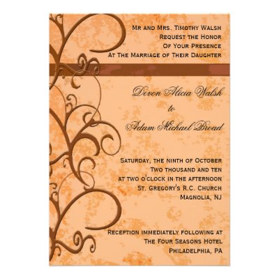 Fall/Autumn Wedding Invitation