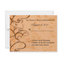 Fall/Autumn Wedding Invitation RSVP Card invitation