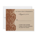 Fall/Autumn Wedding Invitation RSVP Card invitation