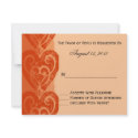Fall/Autumn Wedding Invitation RSVP Card invitation