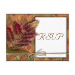 Fall Autumn Wedding RSVP Postcard