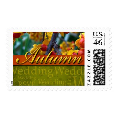 Fall  Autumn Wedding Stamps Postage