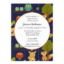 Fall baby shower invitation