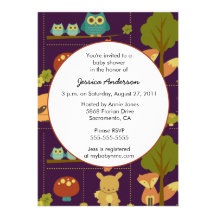 Fall baby shower invitation