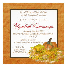 fall baby shower invite cute fun sweet chic classy
