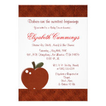 fall Baby Shower invite cute sweet orange fun