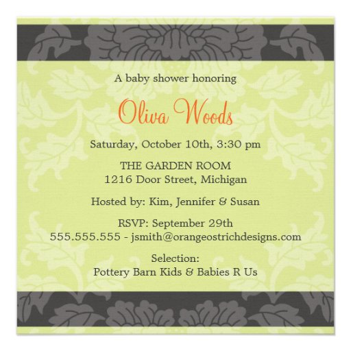 Fall Baby Shower | Leaf Carriage Announcement