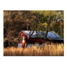 Fall Barn Postcard