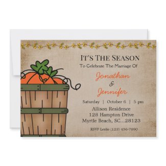 Fall BBQ Wedding Reception Invitation