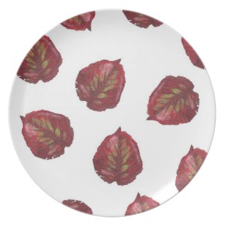 Fall Beauty - Red Leaves Plate