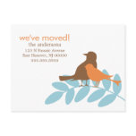 Fall Birds New Address Announcements Postcards