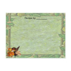 Fall Border Recipe Blank Card postcard